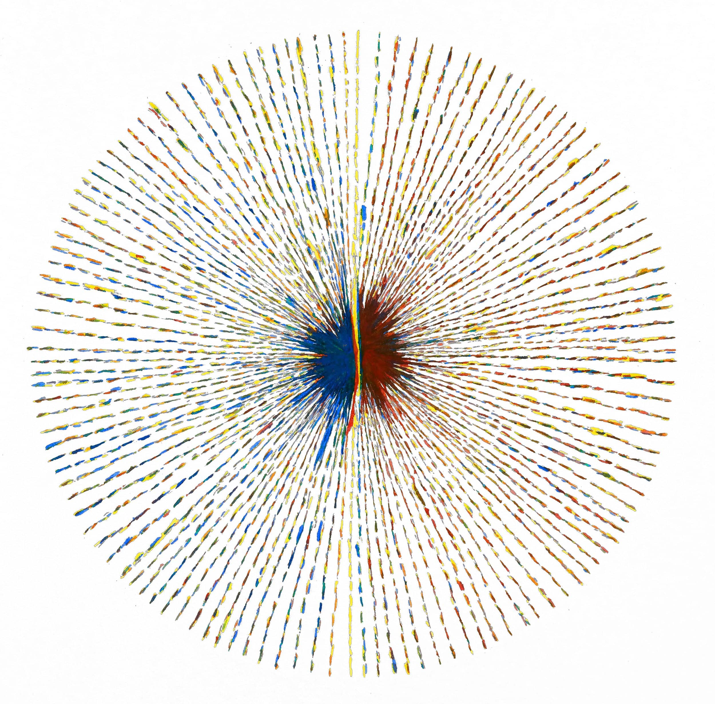 color processization • blue, red, yellow • 8×8 inch diameter • 2022