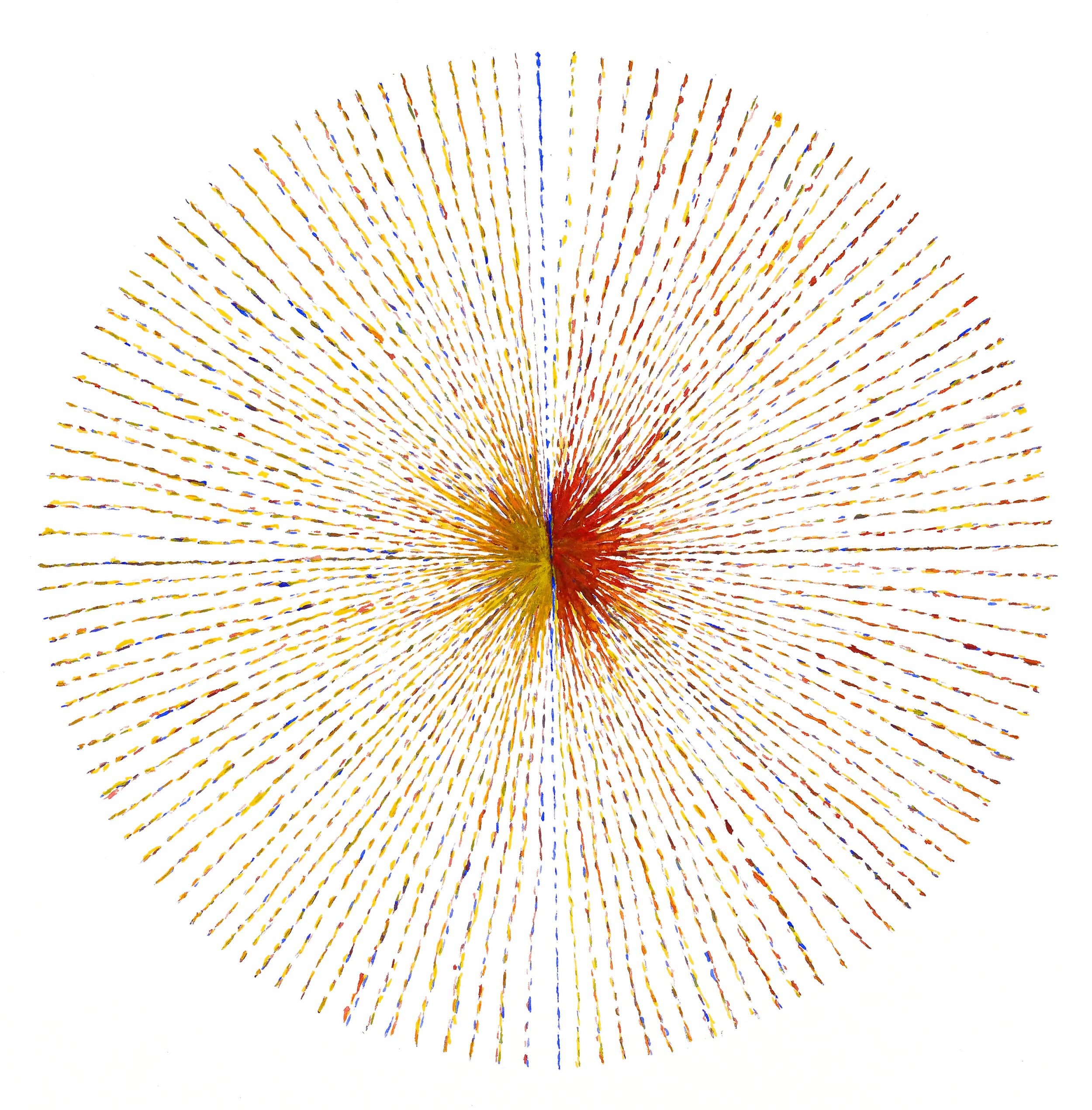 color processization • blue, red, yellow • 8×8 inch diameter • 2022