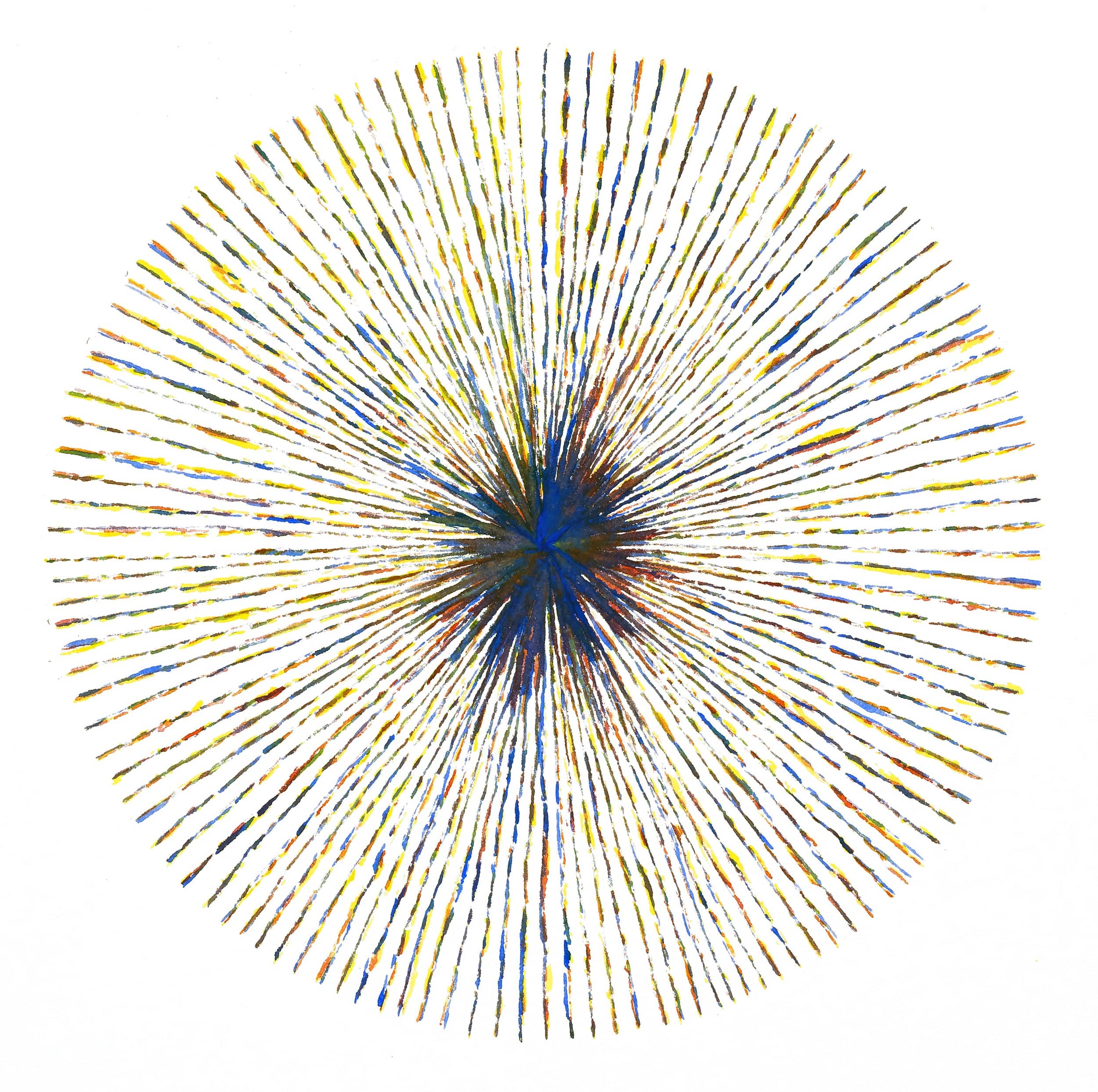 color processization • blue, red, yellow • 8×8 inch diameter • 2022