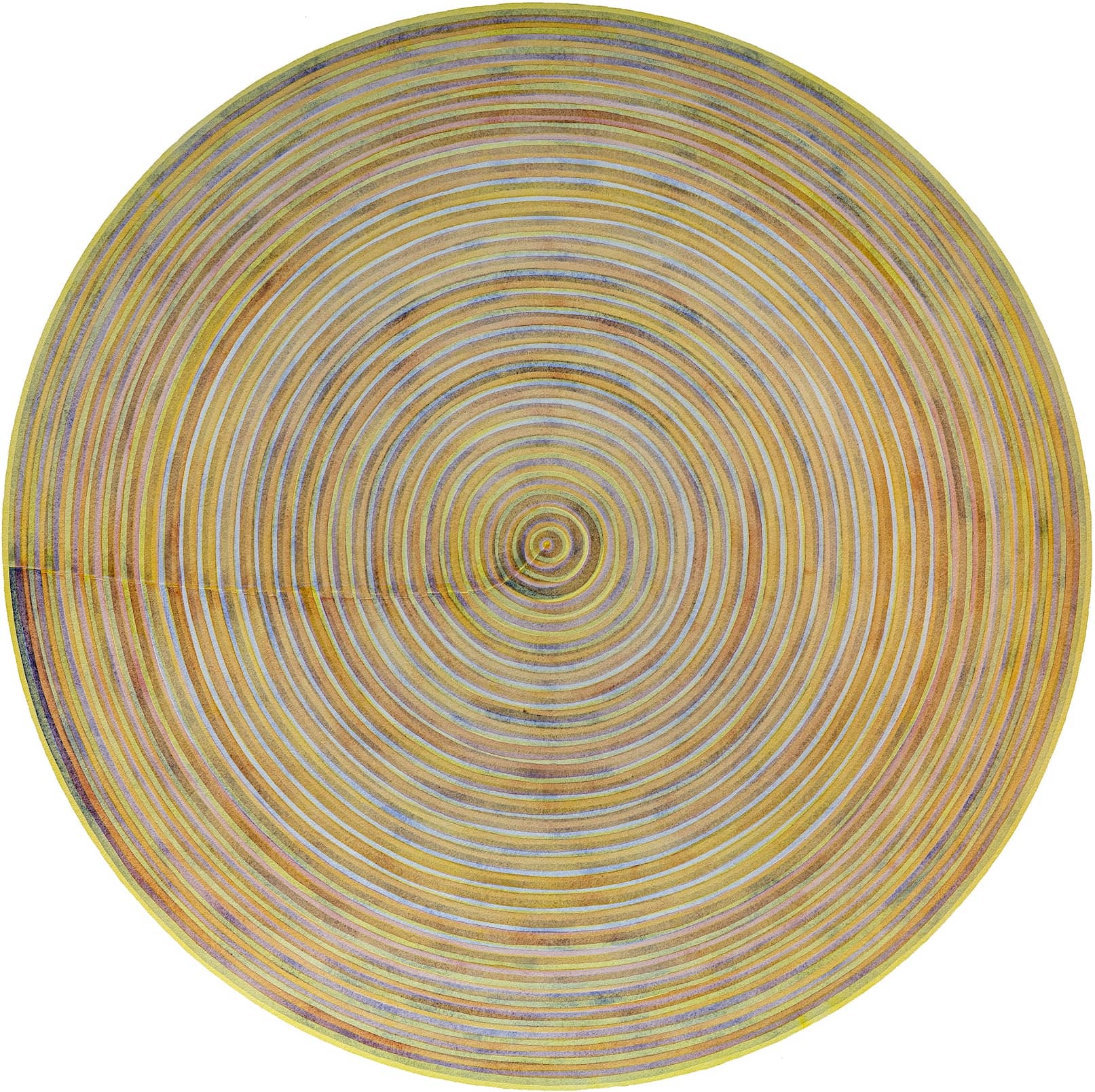 yellow, blue, red | gouache on Arches paper | 52×52 inches | 2019