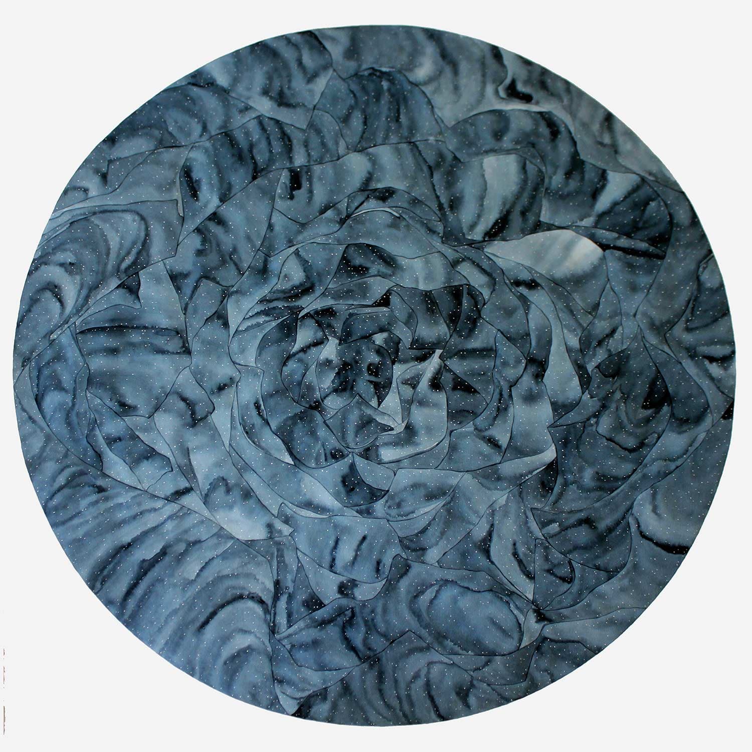 wonder series • indigo • 45.5×45.5 inches • watercolor and gouache on arches paper • 2011